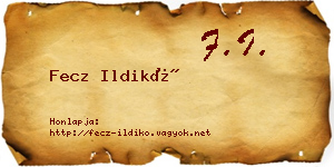 Fecz Ildikó névjegykártya