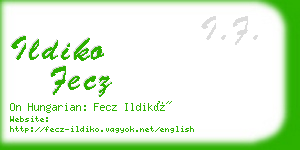 ildiko fecz business card